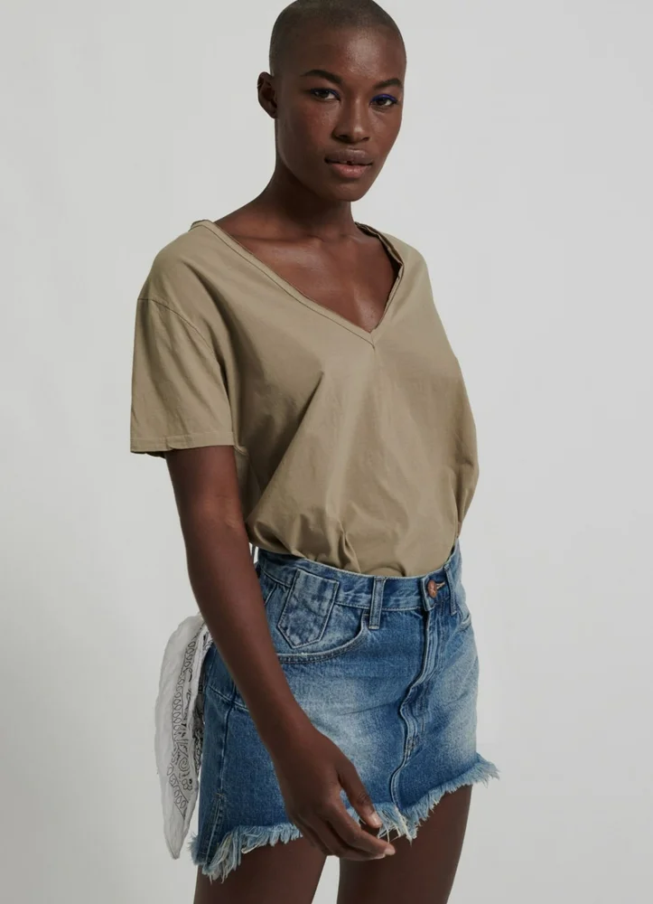 One teaspoon Vanguard mid rise distressed mini skirt